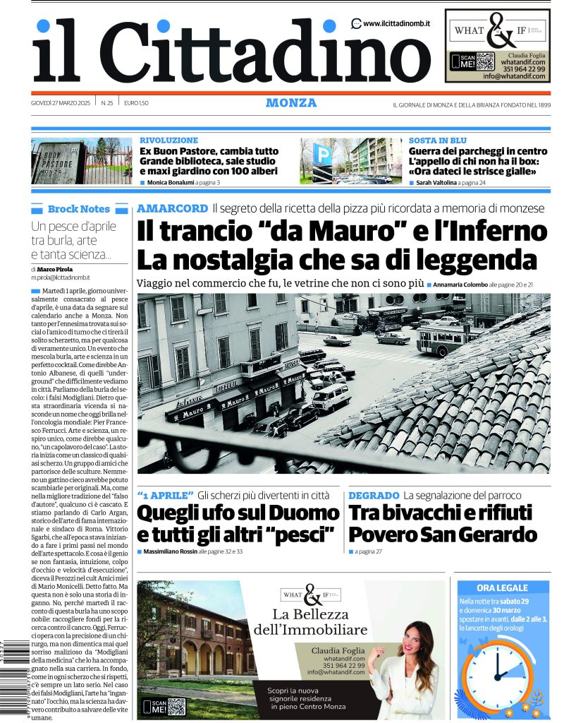 Il Cittadino PRIMA Monza 27 marzo 2025