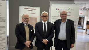 Monza Irccs San Gerardo Francesco Ozzo direttore amministrativo con presidente Cogliati e direttore generale Casazza