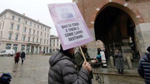 MONZA flashmob per la metropolitana lilla - foto Radaelli