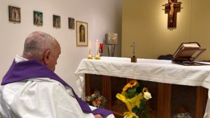 Papa Francesco prima foto ricovero al Gemelli 2025 - foto Sala Stampa Vaticano