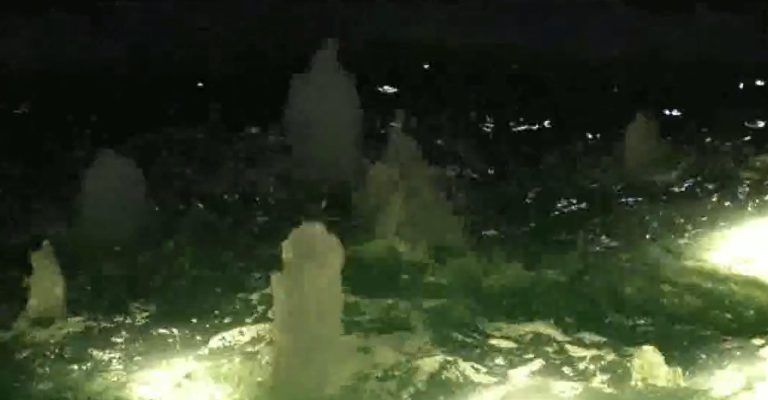 La festività di San Patrizio ha colorato di verde le acque della fontana di Sovico