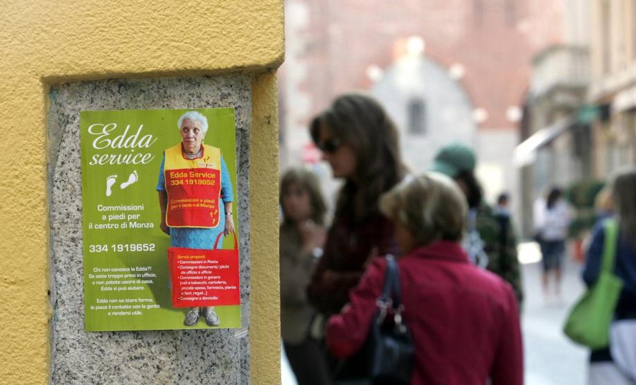 Monza Edda Caruso i volantini del "service" inventato nei primi anni 2000