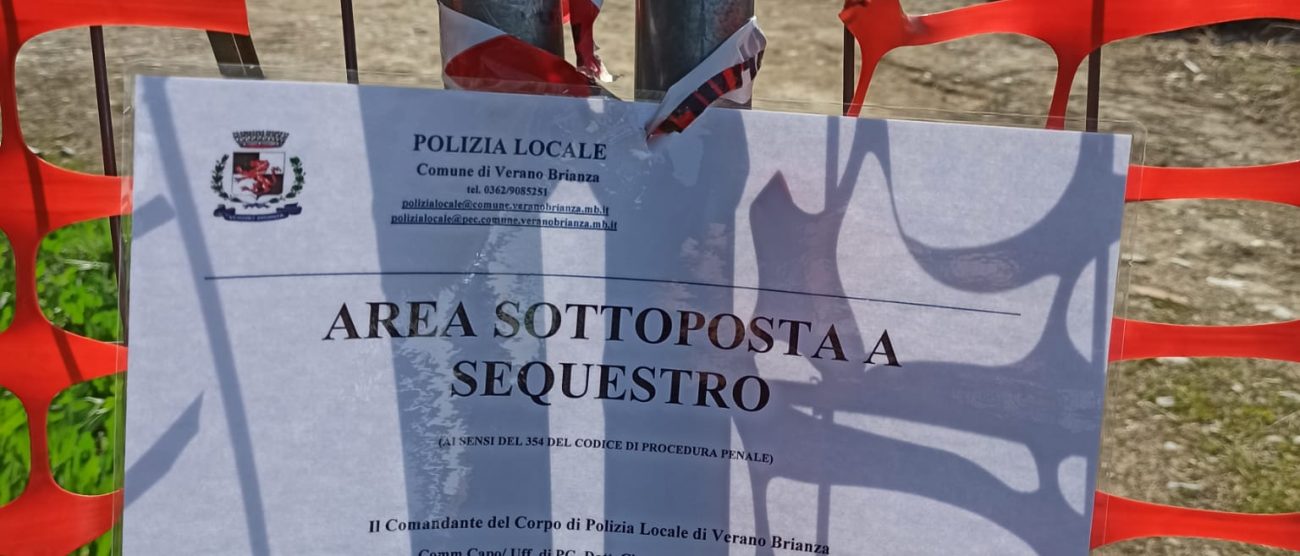 Verano Brianza sequestro area