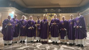 La prima messa del nuovo arcivescovo monsignor Torriani a San Biagio di Monza