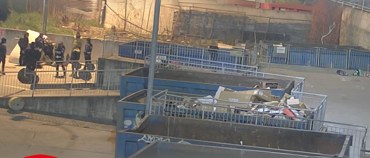 L'intervento della polizia locale nella piattaforma ecologica di Monza