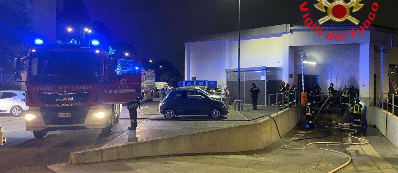 I vigili del fuoco a Concorezzo