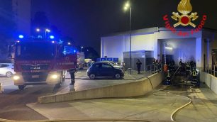 I vigili del fuoco a Concorezzo