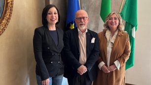 Medicina e Filosofia: Da sinistra Milena Provenzi, Claudio Cogliati, Antonetta Carrabs