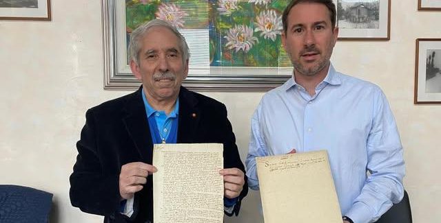 Vittorio Rossin e il sindaco Ghilardi di Cinisello Balsamo