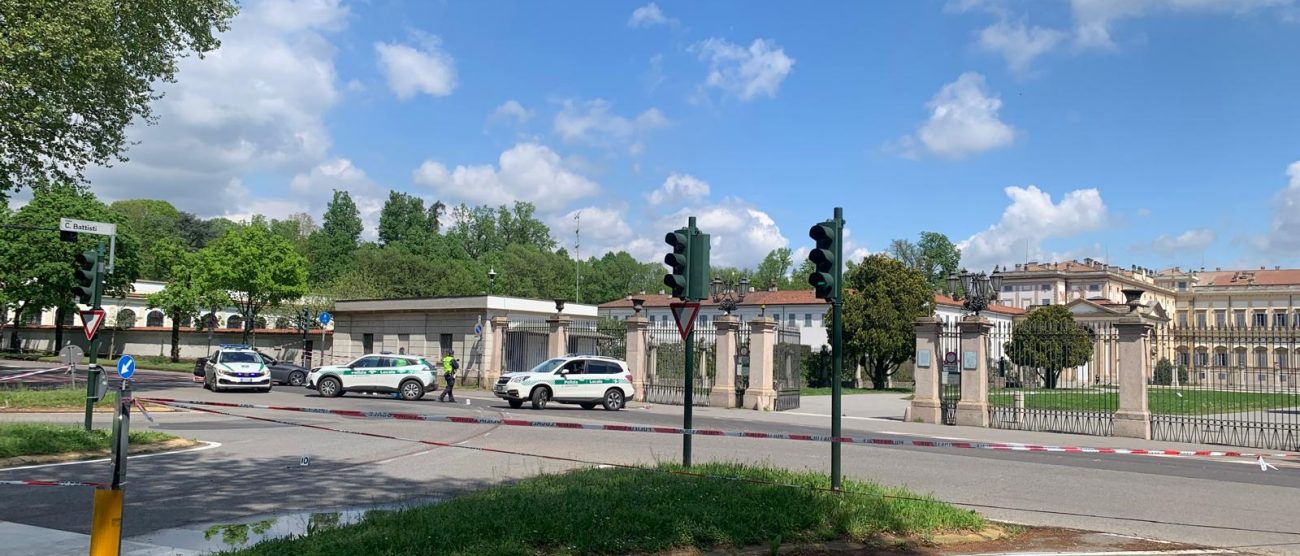 La scena dell'incidente di viale Brianza a Monza