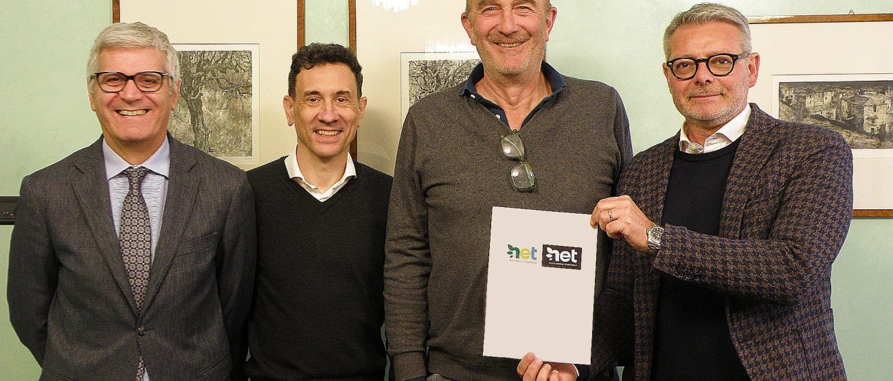 La nascita di Net: da sinistra Vincenzo Lombardo, Massimiliano Ferazzini, Lelio Cavallier ed Enrico Boerci