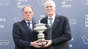 Il generale Del Sette in visita all'autodromo di Monza