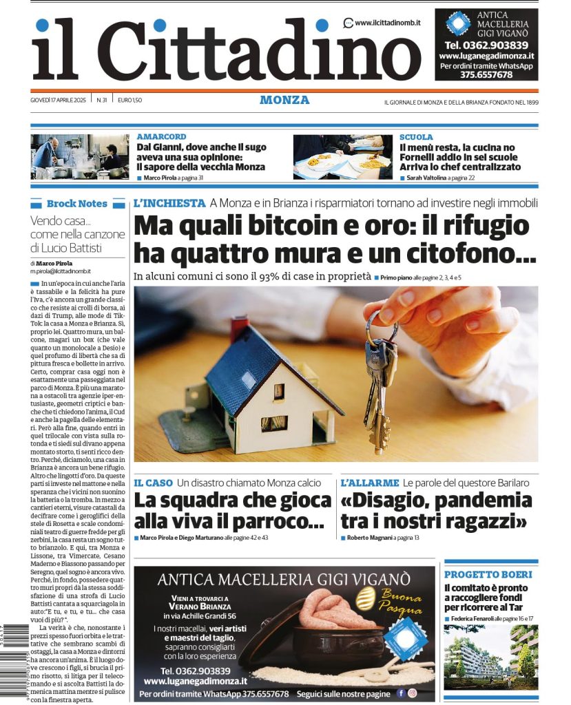 il Cittadino prima Monza 17 aprile