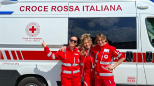Monza equipaggio Croce Rossa a Roma per supporto funerali Papa Francesco