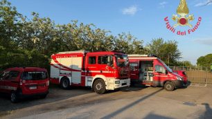 I vigili del fuoco a Cesano per le ricerche