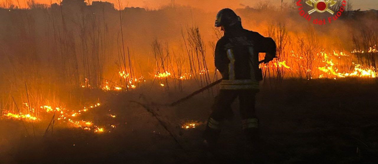 L'intervento dei vigili del fuoco