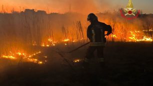 L'intervento dei vigili del fuoco