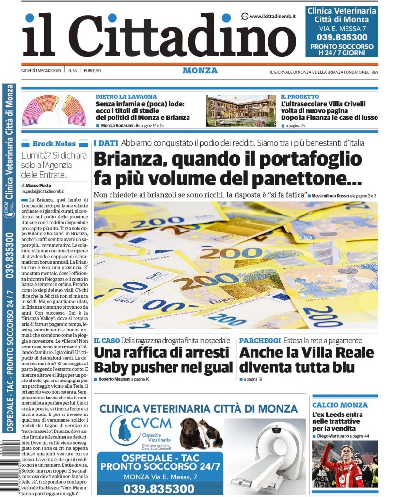 Il Cittadino prima Monza 01 maggio 2025