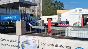 Monza Emerlab on the road simulazione terremoto