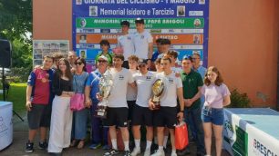 Cicliismo Podio Montichiari 2025 vittoria di Lucas Mirko Maffei