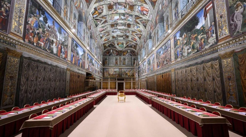 Conclave Cappella Sistina panoramica - Media Vaticani