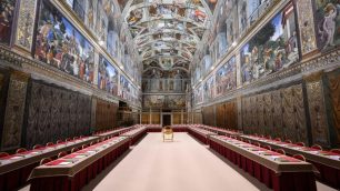 Conclave Cappella Sistina panoramica - Media Vaticani