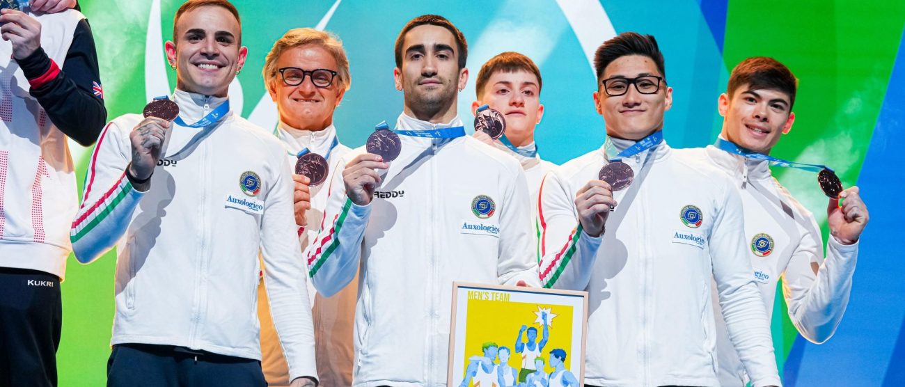 Ginnastica Campionati Europei 2025 Abbadini primo a destra - Foto Federginnastica