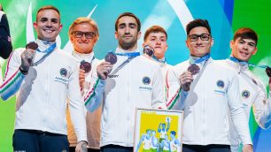 Ginnastica Campionati Europei 2025 Abbadini primo a destra - Foto Federginnastica