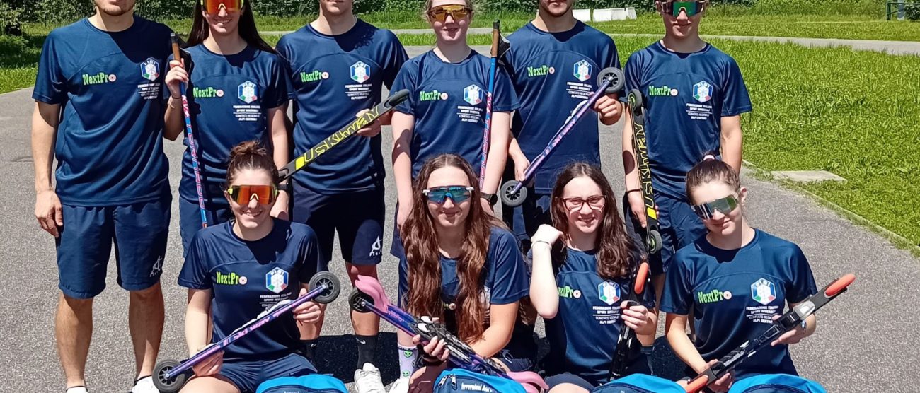 Lissone Skiroll squadra Regionale Comitato Centrale Fisi con Agradi primo a sinistra