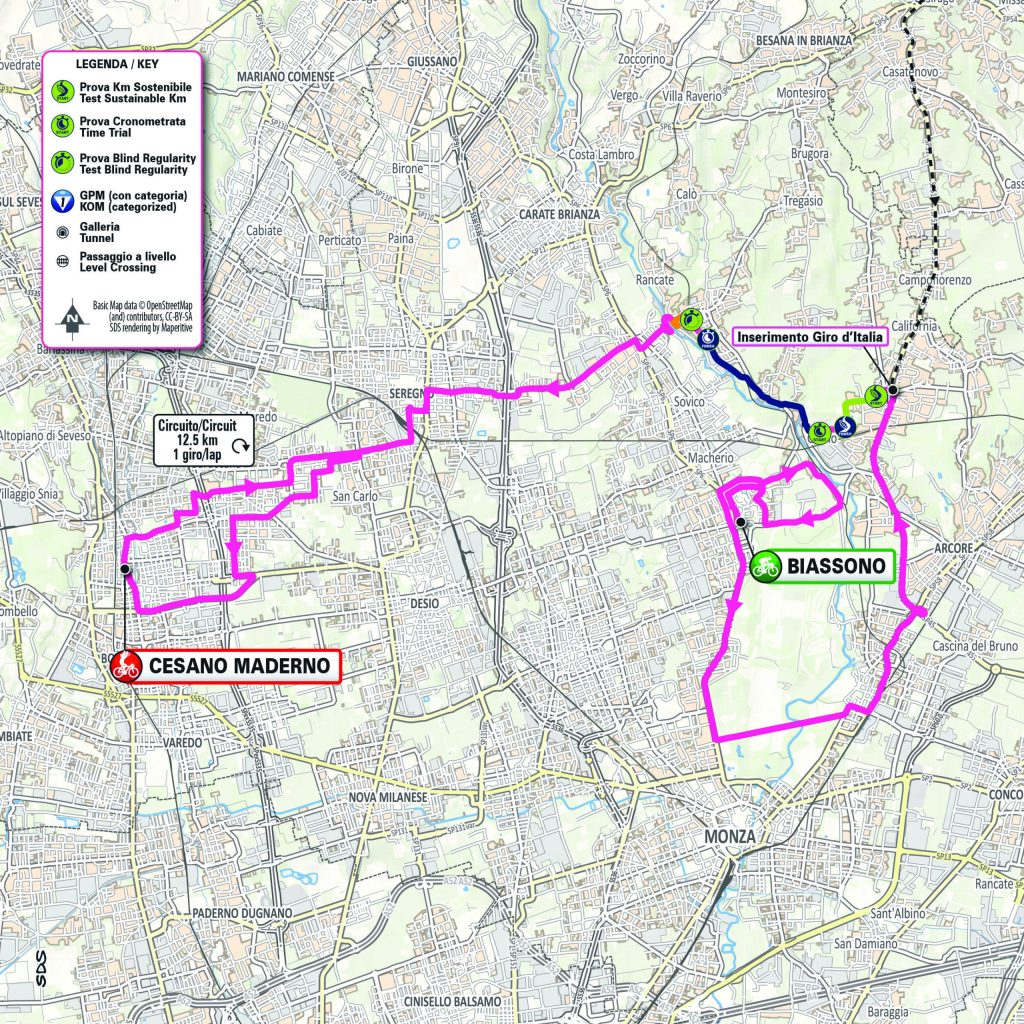 Giro d'Italia E-bike tappa 15 Biassono-Cesano Maderno 2025