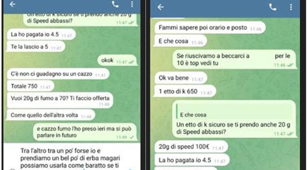 Operazione Easy della Squadra Mobile, le chat tra i pusher