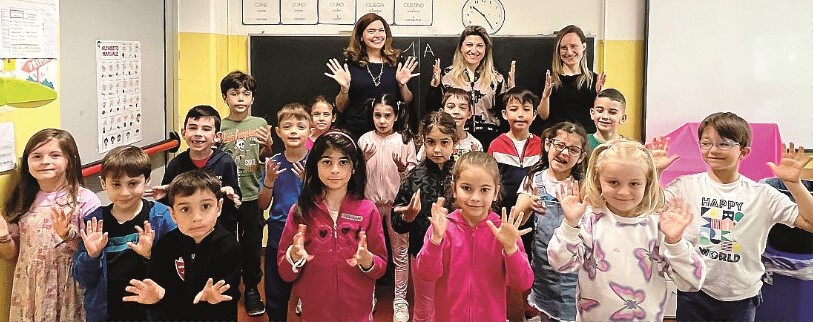 I bambini della Puecher con le loro insegnanti