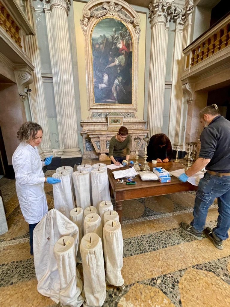 Cappella della VIlla reale di Monza, i lavori