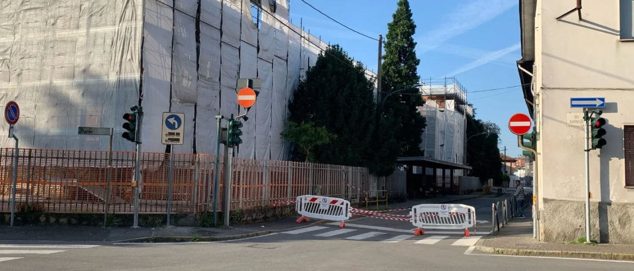 Agrate Brianza via Ferrario cantiere scuola