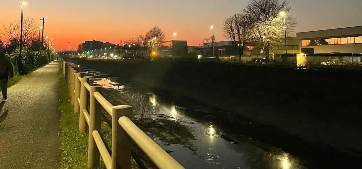 La pista ciclabile lungo il Villoresi a Limbiate