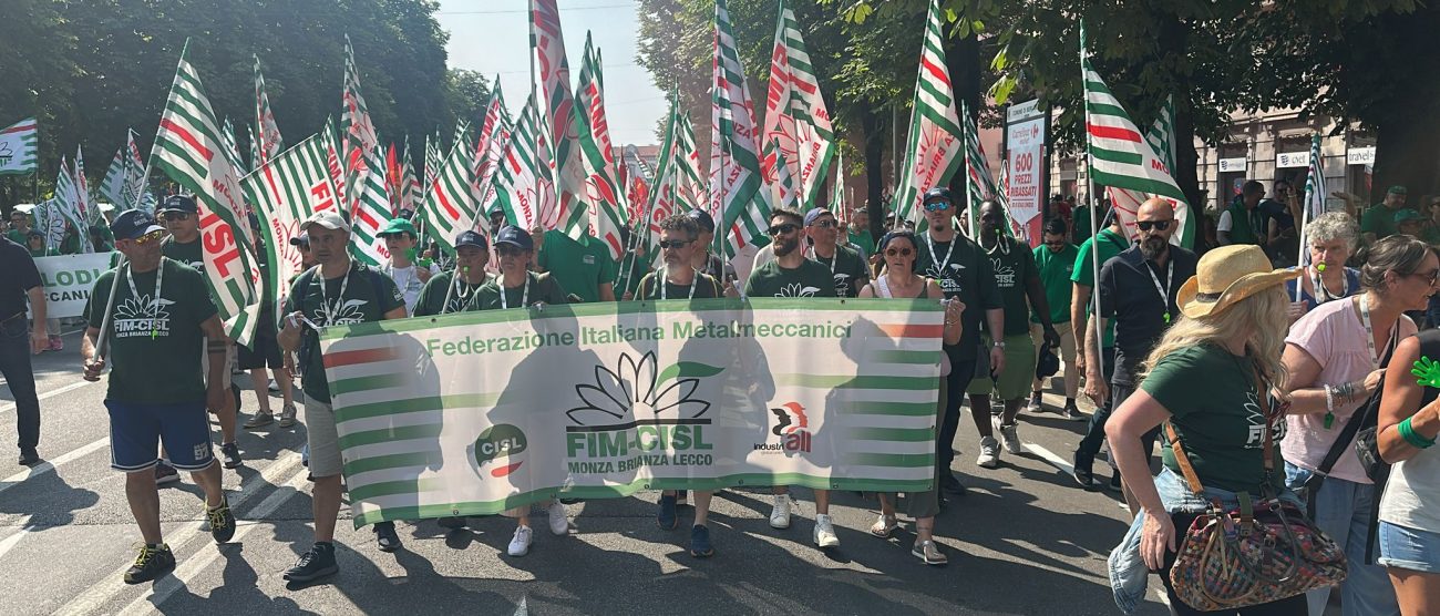 Manifestazione metalmeccanici per il rinnovo del contratto