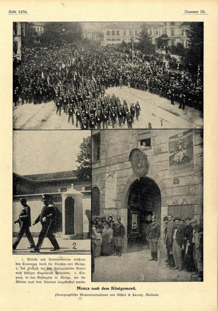 Regicidio Umberto I stampa internazionale