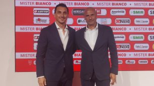 Calcio Ac Monza ds Nicolas Budisso e mister Paolo Bianco