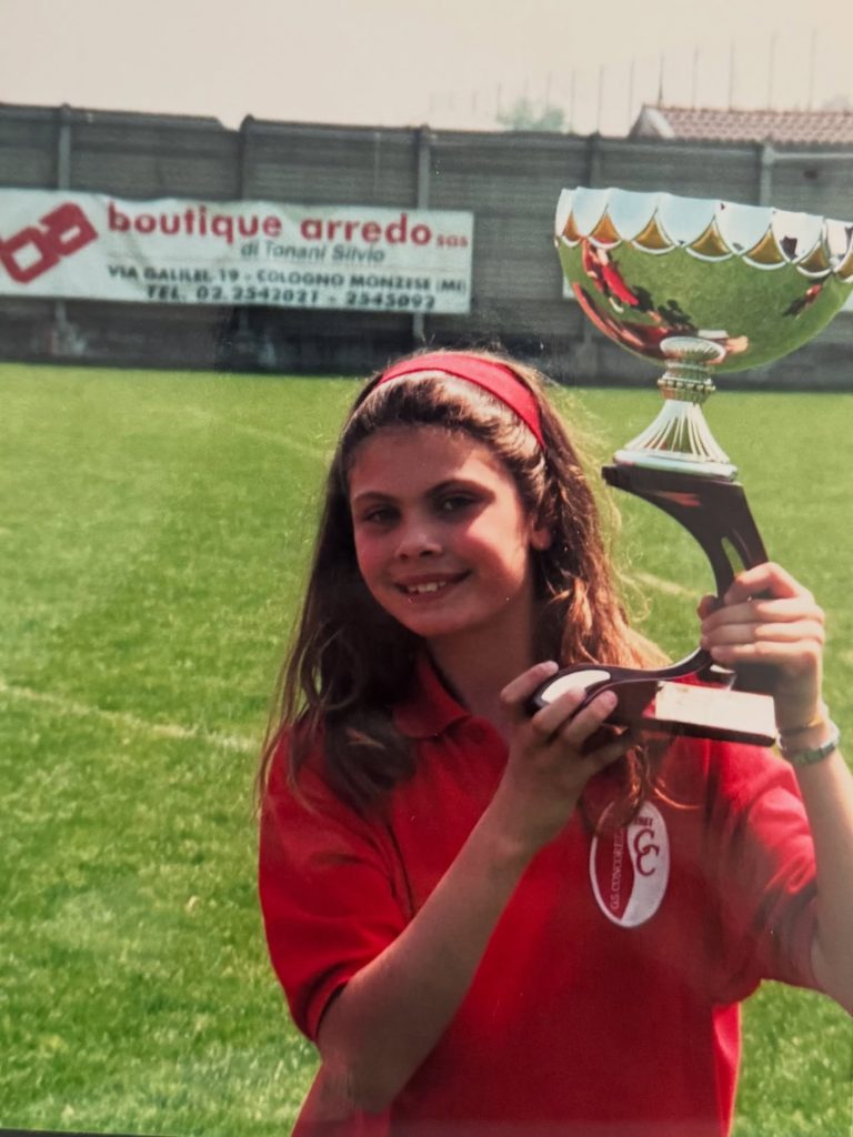 Calcio Michela Cambiaghi bambina alla Concorezzese