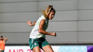 Calcio Michela Cambiaghi in allenamento con l'Italia - foto dal sito Figc