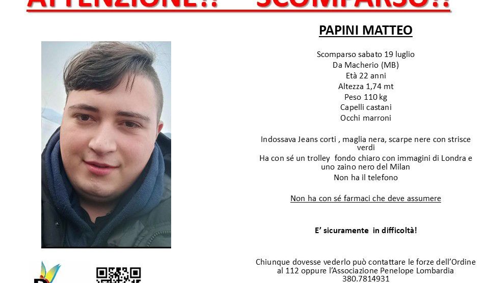 Scomparso Macherio