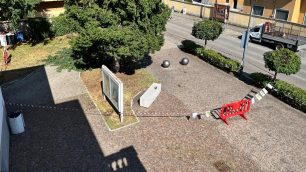 Usmate Velate giorno dopo maltempo e allerta meteo 7 luglio piazza del Comune