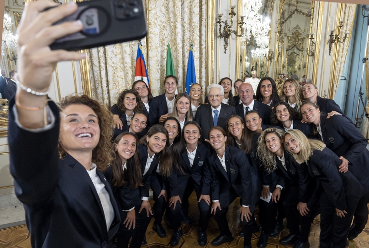 Nazionale Italia femminile al Quirinale - foto Quirinale.it