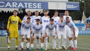 Calcio Folgore Caratese la formazione che ha affrontato l'Ospitaletto