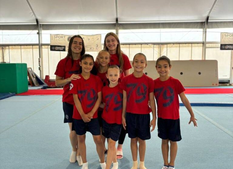 Ginnastica Gal Lissone atlete e staff tecnico campo Scuola Tirrenia 2025