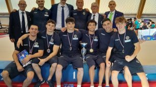 Ginnastica artistica azzurri con Villa e il tecnico Corti Corrado in Francia - Foto Federginnastica 2025