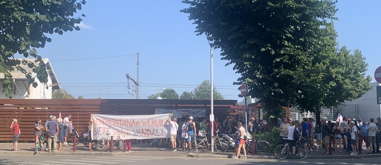 Arcore 12 luglio 2025 manifestazione No Pedemontana dalla stazione Fs verso Bernate passando da via Casati