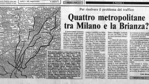 Metropolitana a Monza il Cittadino anno 1989