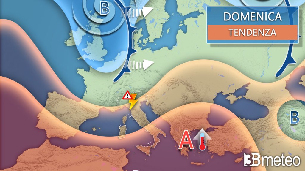 Meteo Domenica 6 luglio tendenza