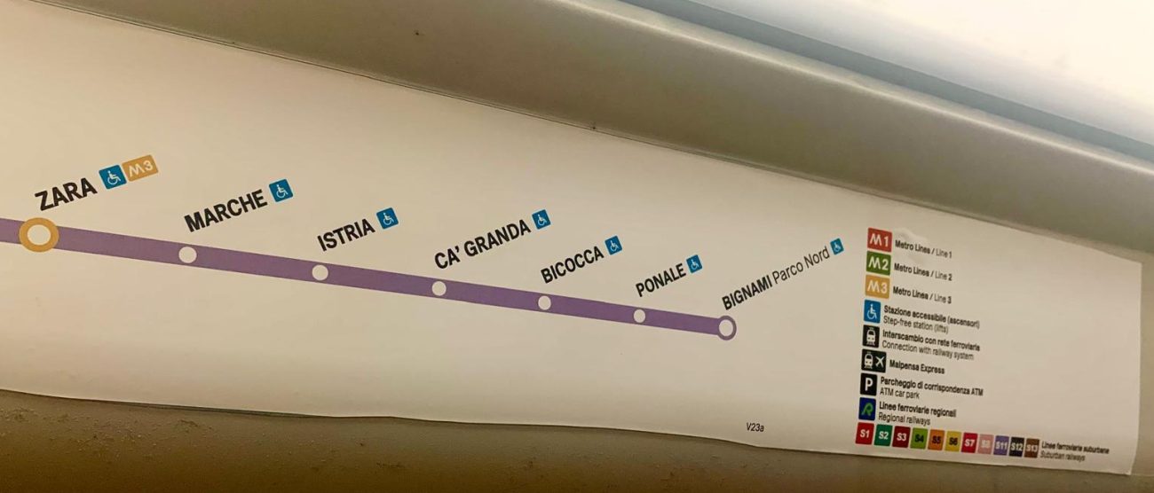 Metro M5 fermate capolinea Bignami Parco Nord